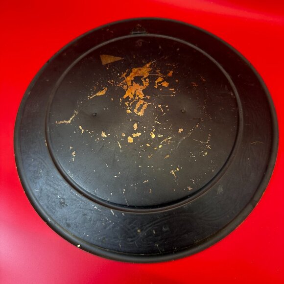 VTG ISRAEL DECORATIVE BRASS WALL PLATE FEATURING A MENORAH & LIONS OF JUDAH, 10" - Picture 4 of 5